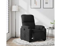 Best Poltrona Confortável | Poltrona reclinável elétrica tecido de microfibra SHL284169 Preto