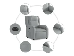 Poltrona Confortável | Poltrona reclinável elétrica tecido -claro SHL424318^ Poltrona