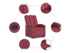 Poltrona* Poltrona Confortável | Poltrona reclinável elevatória tecido tinto SHL504743 Vermelho