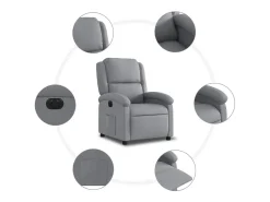 Poltrona* Poltrona Confortável | Poltrona reclinável elétrica tecido -claro SHL252949 Cinzento