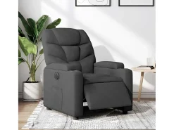 Poltrona| Poltrona Confortável | Poltrona reclinável elétrica tecido cinzento-escuro SHL415439 Cinza antracite