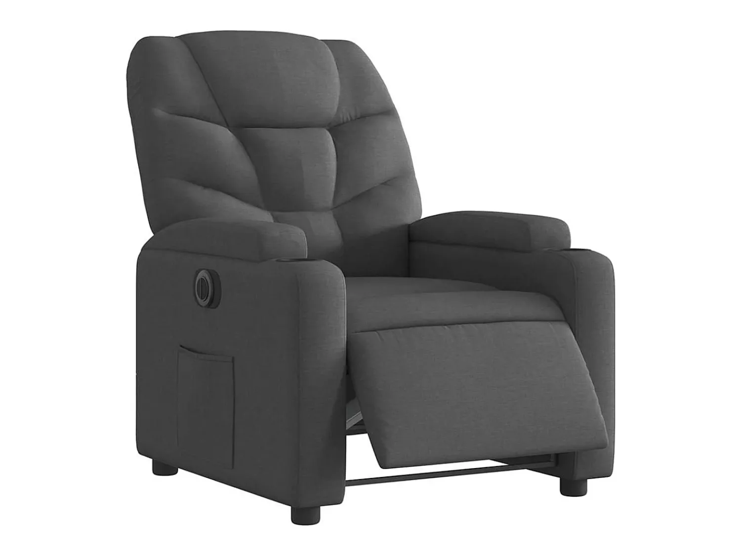 Poltrona| Poltrona Confortável | Poltrona reclinável elétrica tecido cinzento-escuro SHL415439 Cinza antracite