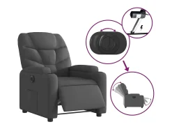 Poltrona| Poltrona Confortável | Poltrona reclinável elétrica tecido cinzento-escuro SHL415439 Cinza antracite