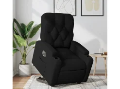 Poltrona* Poltrona Confortável | Poltrona reclinável elevatória elétrica tecido SHL681253 Preto