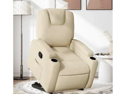 Poltrona| Poltrona Confortável | Poltrona reclinável elevatória tecido cor SHL190609 Creme