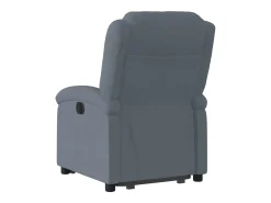 Clearance Poltrona Confortável | Poltrona reclinável elevatória veludo cinzento-escuro SHL137777 Cinza antracite