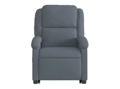 Clearance Poltrona Confortável | Poltrona reclinável elevatória veludo cinzento-escuro SHL137777 Cinza antracite