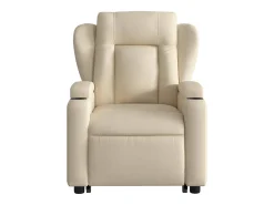 Poltrona* Poltrona Confortável | Poltrona reclinável elevatória elétrica tecido cor SHL627991 Creme