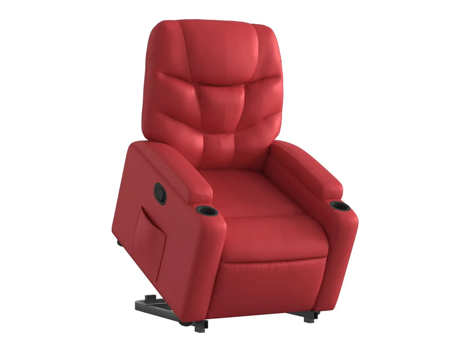Poltrona Confortável | Poltrona reclinável elevatória couro artificial SHL881562 Vermelho
