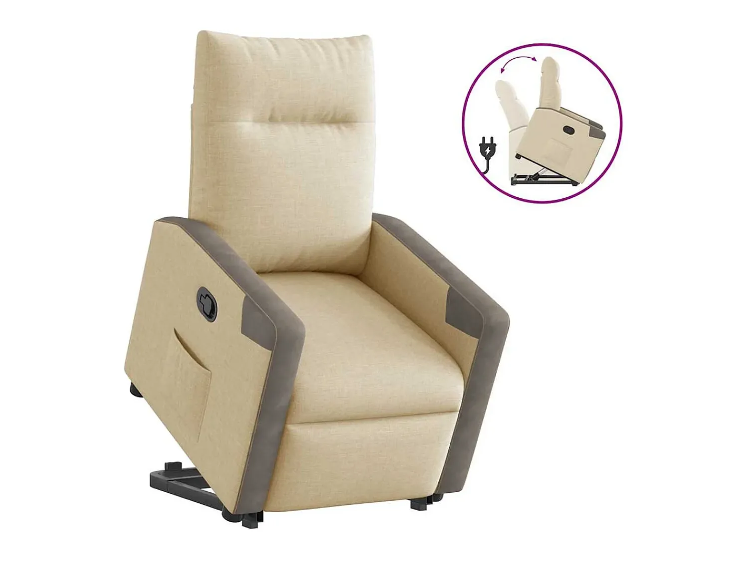 Poltrona Confortável | Poltrona reclinável elevatória tecido cor SHL275066^ Poltrona