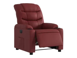 Online Poltrona Confortável | Poltrona reclinável elétrica couro artificial tinto SHL568440 Vermelho