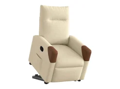 Poltrona* Poltrona Confortável | Poltrona reclinável elevatória tecido cor SHL274845 Creme