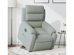 Poltrona* Poltrona Confortável | Poltrona reclinável elevatória elétrica veludo -claro SHL590608 Cinzento