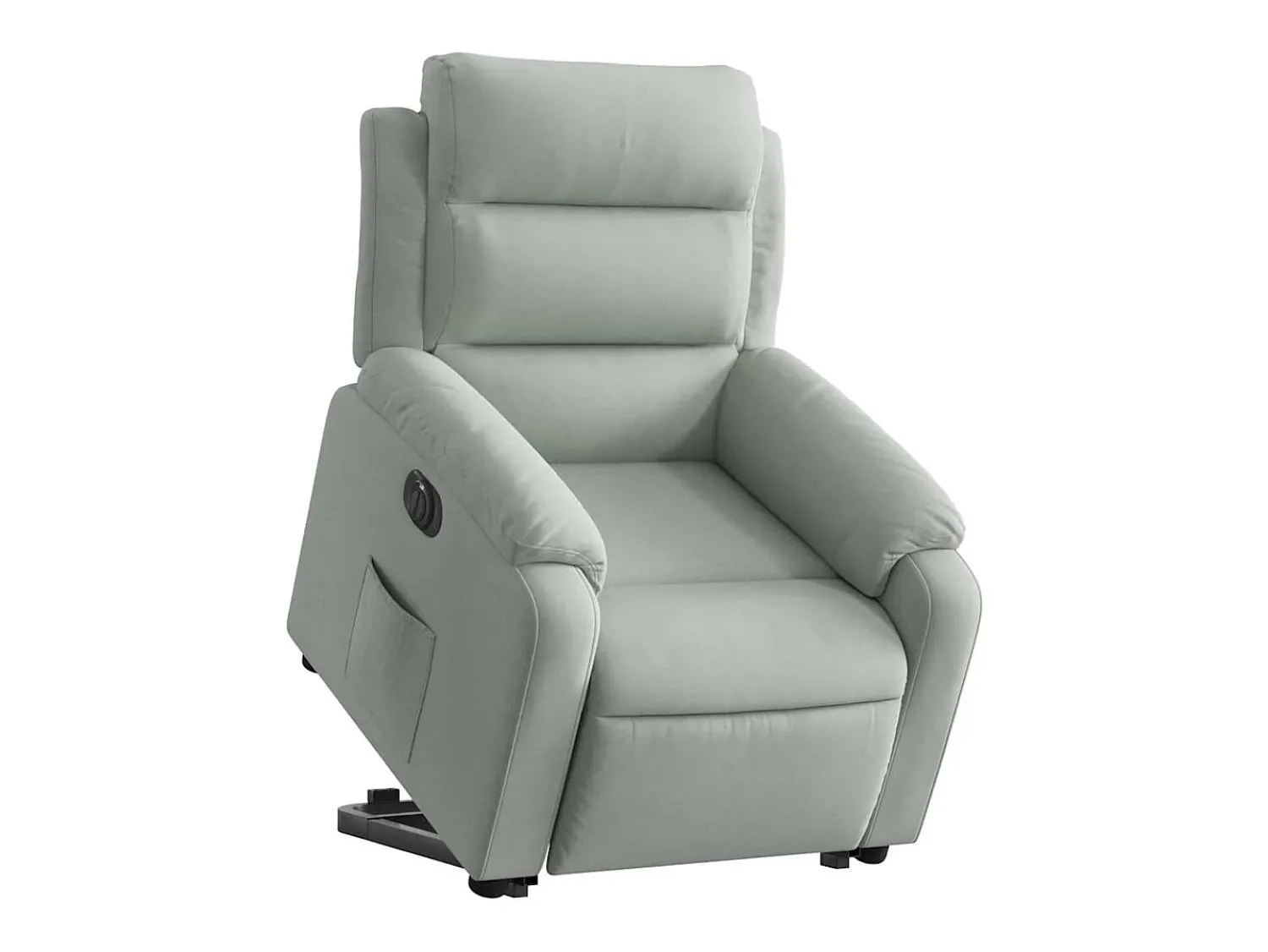 Poltrona* Poltrona Confortável | Poltrona reclinável elevatória elétrica veludo -claro SHL590608 Cinzento