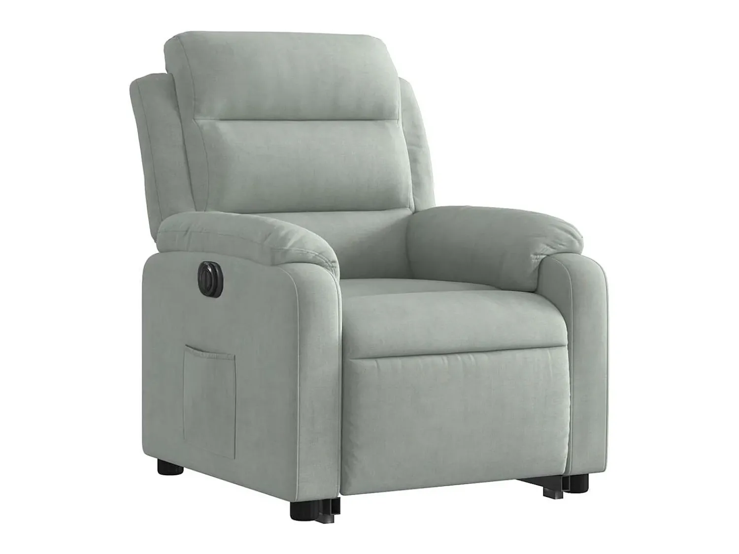 Poltrona* Poltrona Confortável | Poltrona reclinável elevatória elétrica veludo -claro SHL590608 Cinzento