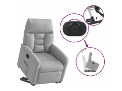 Poltrona* Poltrona Confortável | Poltrona reclinável elevatória tecido -nublado SHL649921 Cinzento