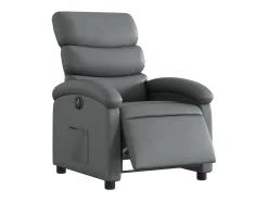 Poltrona* Poltrona Confortável | Poltrona reclinável elétrica couro artificial SHL500092 Cinzento