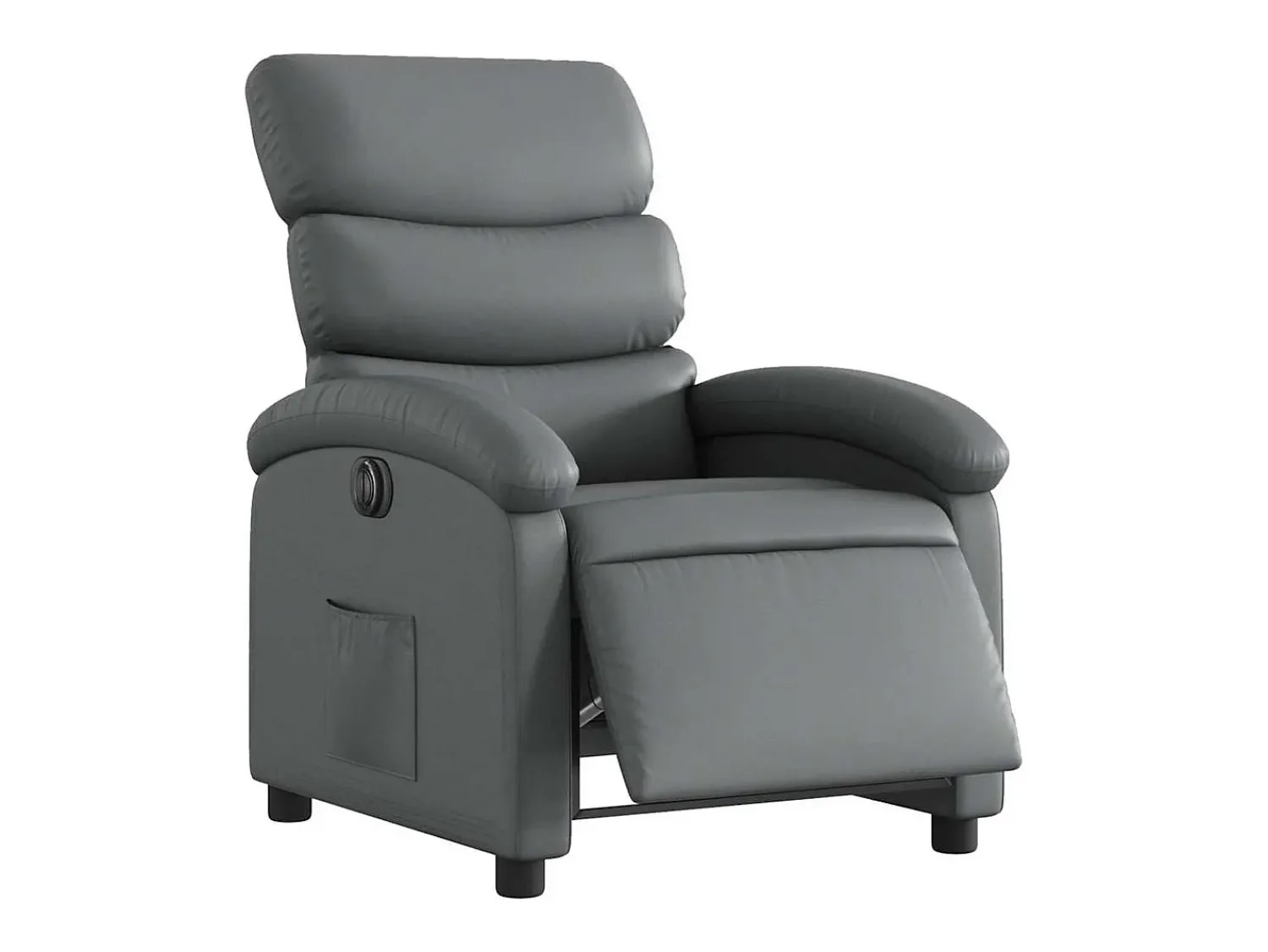 Poltrona* Poltrona Confortável | Poltrona reclinável elétrica couro artificial SHL500092 Cinzento
