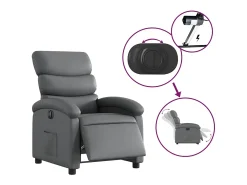 Poltrona* Poltrona Confortável | Poltrona reclinável elétrica couro artificial SHL500092 Cinzento