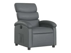 Poltrona* Poltrona Confortável | Poltrona reclinável elétrica couro artificial SHL500092 Cinzento