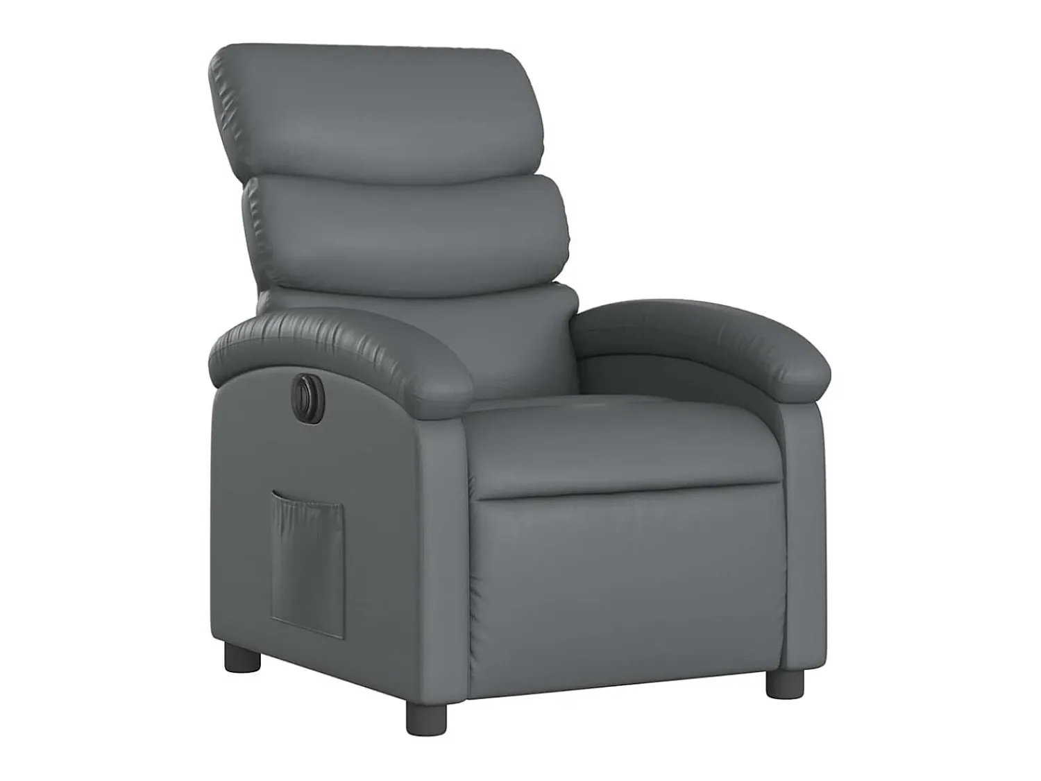 Poltrona* Poltrona Confortável | Poltrona reclinável elétrica couro artificial SHL500092 Cinzento