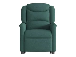Poltrona Confortável | Poltrona reclinável elevatória de massagens tecido verde-escuro SHL133961^ Poltrona