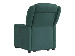 Poltrona Confortável | Poltrona reclinável elevatória de massagens tecido verde-escuro SHL133961^ Poltrona
