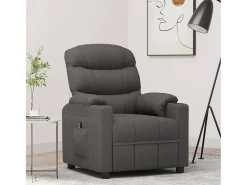 Poltrona Confortável | Poltrona reclinável elétrica tecido cinzento-escuro SHL761105^ Poltrona
