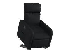 Online Poltrona Confortável | Poltrona reclinável elevatória elétrica couro artificial SHL900780 Preto