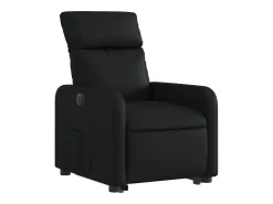 Online Poltrona Confortável | Poltrona reclinável elevatória elétrica couro artificial SHL900780 Preto