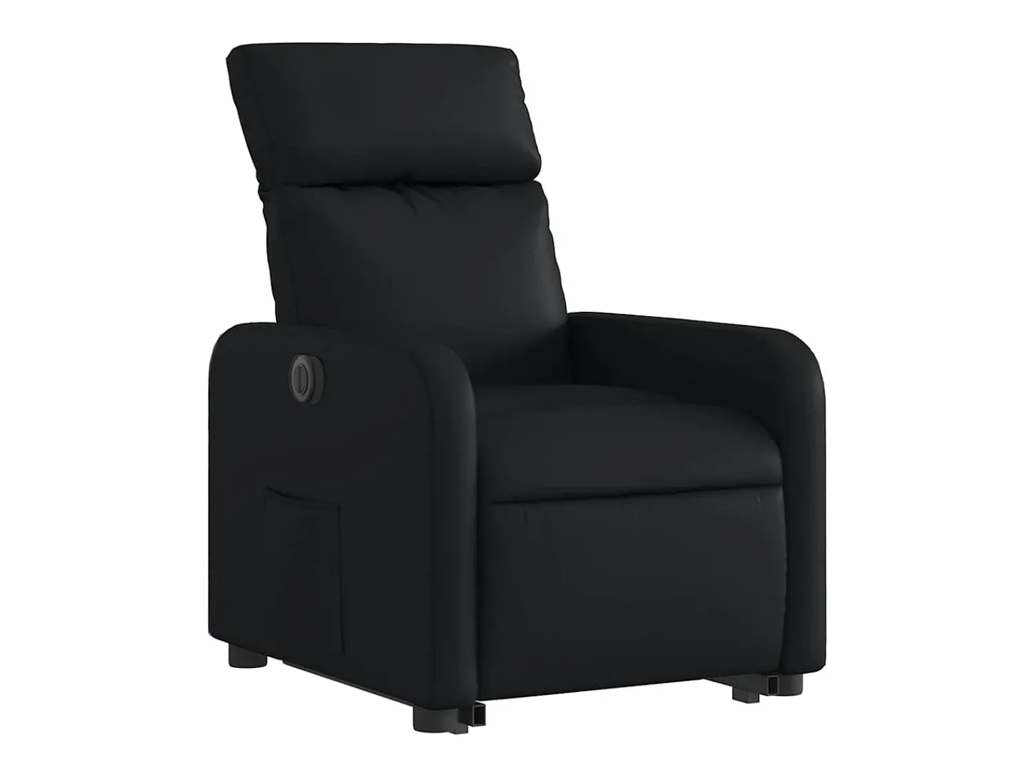 Online Poltrona Confortável | Poltrona reclinável elevatória elétrica couro artificial SHL900780 Preto