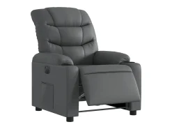 Poltrona* Poltrona Confortável | Poltrona reclinável elétrica couro artificial SHL789794 Cinzento