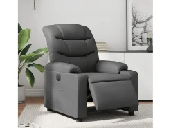 Poltrona* Poltrona Confortável | Poltrona reclinável elétrica couro artificial SHL789794 Cinzento