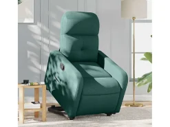 Poltrona| Poltrona Confortável | Poltrona reclinável elevatória tecido verde-escuro SHL940860 Verde pinho