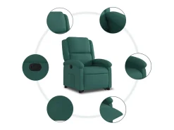Poltrona| Poltrona Confortável | Poltrona reclinável elevatória tecido verde-escuro SHL828672 Verde pinho