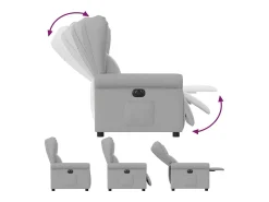 Poltrona| Poltrona Confortável | Poltrona reclinável elétrica tecido -nublado SHL342605 Cinzento