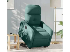 Poltrona| Poltrona Confortável | Poltrona reclinável elevatória elétrica tecido verde-escuro SHL425744 Verde pinho