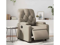 Poltrona* Poltrona Confortável | Poltrona reclinável elétrica couro artificial cor cappuccino SHL826906 Castanho