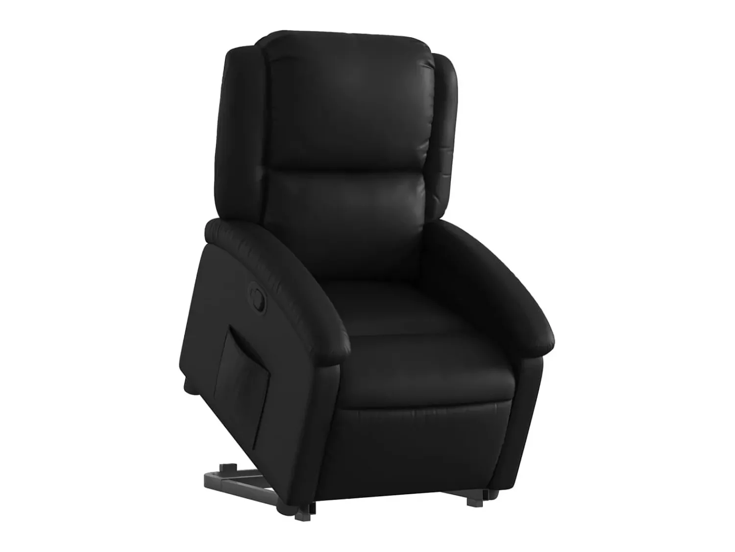 Hot Poltrona Confortável | Poltrona reclinável elevatória couro artificial SHL927665 Preto