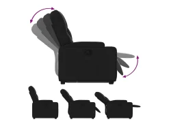 Poltrona| Poltrona Confortável | Poltrona reclinável elevatória couro artificial SHL368109 Preto