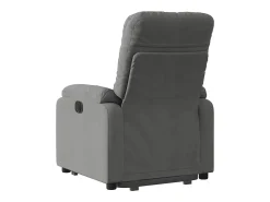 Poltrona Confortável | Poltrona reclinável elevatória tecido microfibra cinza-escuro SHL859605 Cinza antracite