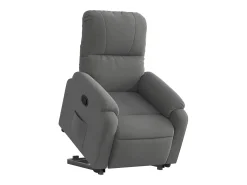 Poltrona Confortável | Poltrona reclinável elevatória tecido microfibra cinza-escuro SHL859605 Cinza antracite