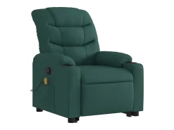 Poltrona Confortável | Poltrona reclinável elevatória de massagens tecido verde-escuro SHL986359^ Poltrona