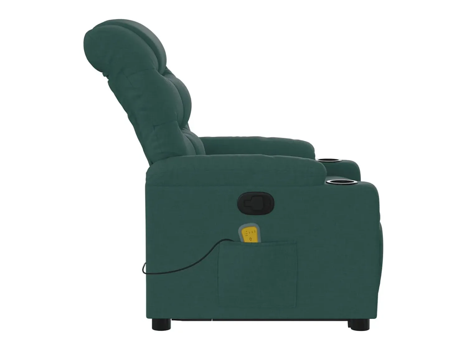 Poltrona Confortável | Poltrona reclinável elevatória de massagens tecido verde-escuro SHL986359^ Poltrona