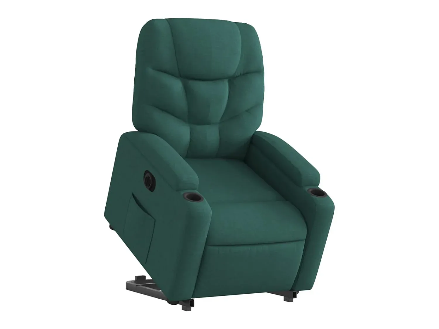 Poltrona| Poltrona Confortável | Poltrona reclinável elevatória elétrica tecido verde-escuro SHL35809 Verde pinho
