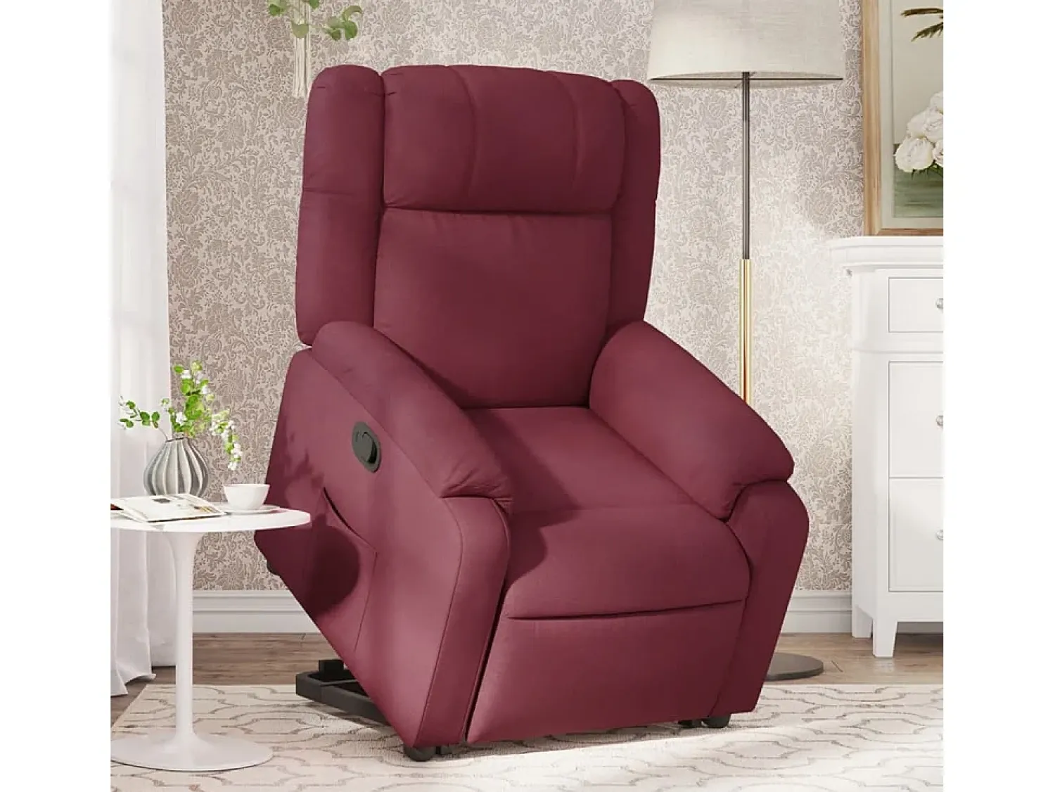 Poltrona* Poltrona Confortável | Poltrona reclinável elevatória tecido tinto SHL826248 Vermelho