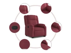 Poltrona* Poltrona Confortável | Poltrona reclinável elevatória tecido tinto SHL826248 Vermelho