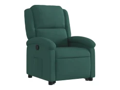 Best Poltrona Confortável | Poltrona reclinável elevatória veludo verde-escuro SHL523883 Verde pinho