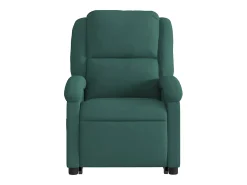 Best Poltrona Confortável | Poltrona reclinável elevatória veludo verde-escuro SHL523883 Verde pinho