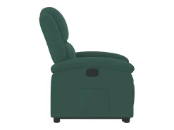 Best Poltrona Confortável | Poltrona reclinável elevatória veludo verde-escuro SHL523883 Verde pinho